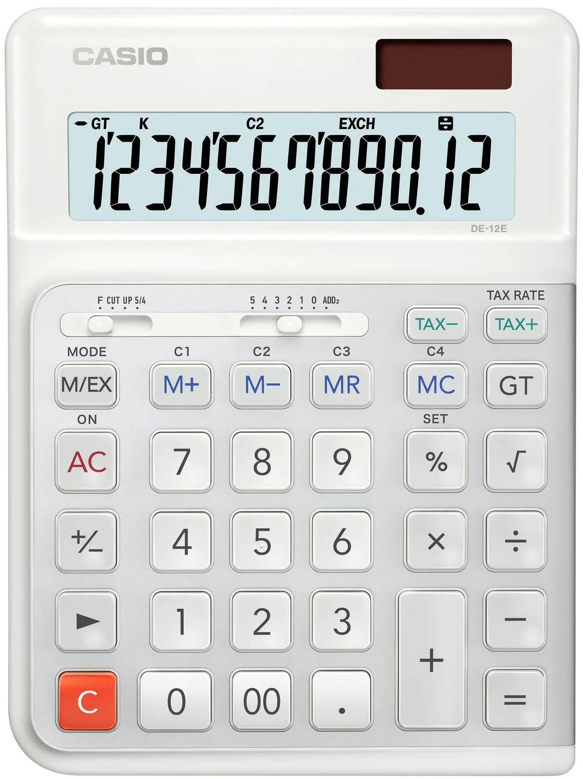 Tischrechner DE-12E-WE weiß van Casio – productfoto