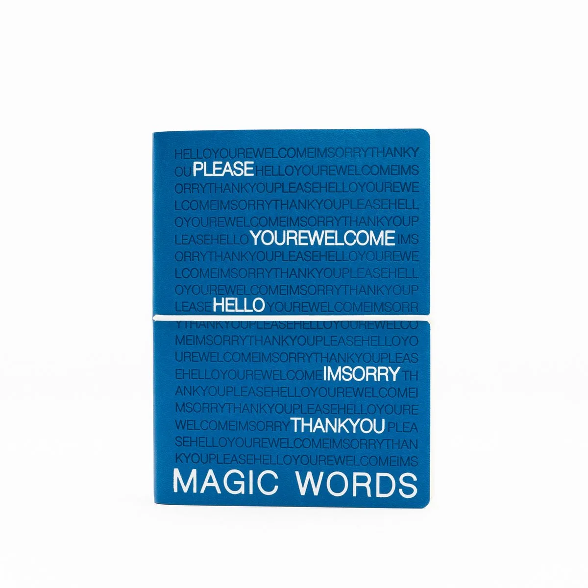 notitieboek MAGIC WORDS - 15x21cm - gelinieerd - 224blz. - vegan softcover - blue de Ciak en Blauw wit – photo produit