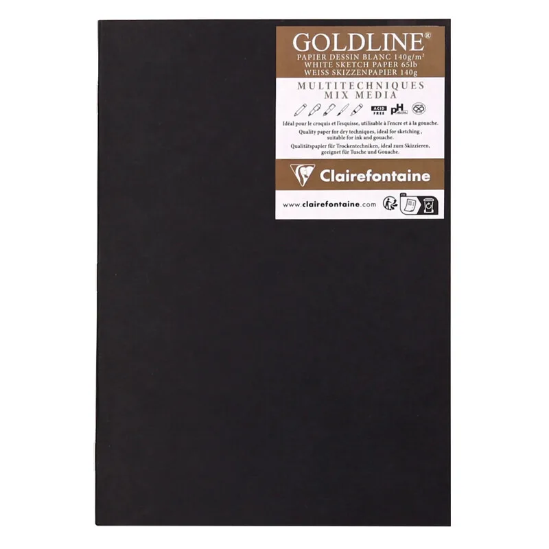 Carnet Piqué GOLDLINE A3 20 feuilles 140g blanc von Clairefontaine – Produktfoto