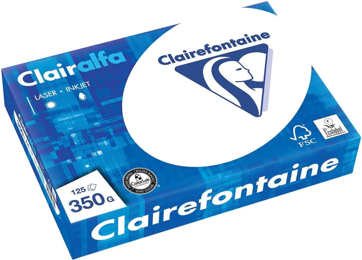CLAIRALFA PAPIER A4 350G 125V de Clairefontaine en Blanc – photo produit
