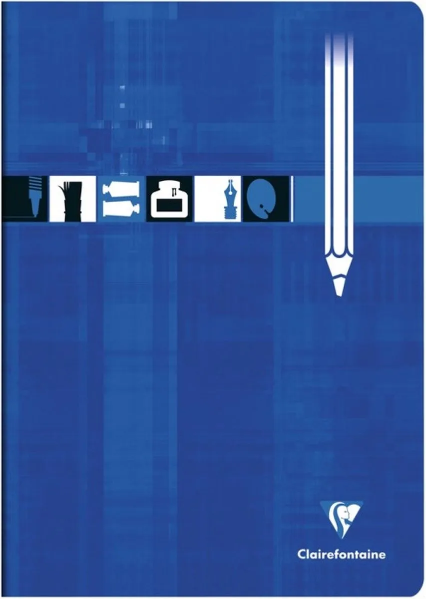 Clairefontaine 3160C schrijfblok & schrift A4 16 vel von Clairefontaine in Blau – Produktfoto