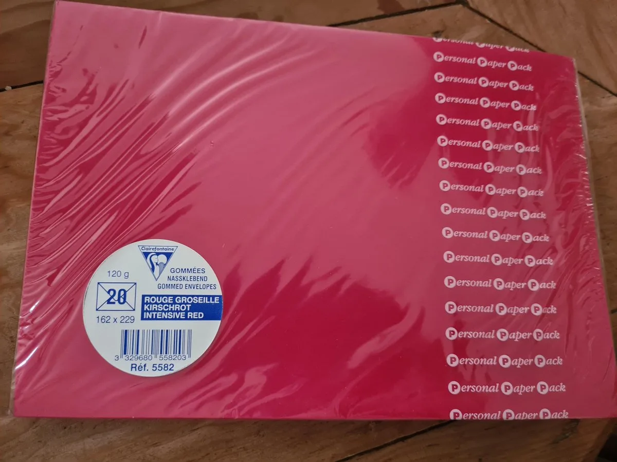 Clairefontaine 5582C, C5 (162 x 229 mm), C5 (162 x 229 mm), Papier, 120 g/m², 20 stuk(s) de Clairefontaine en Rouge – photo produit