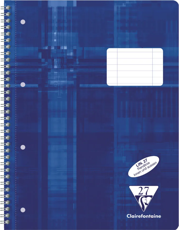 Collegeblock, DIN A4, Lineatur 27, 80 Blatt fra Clairefontaine – produktbillede
