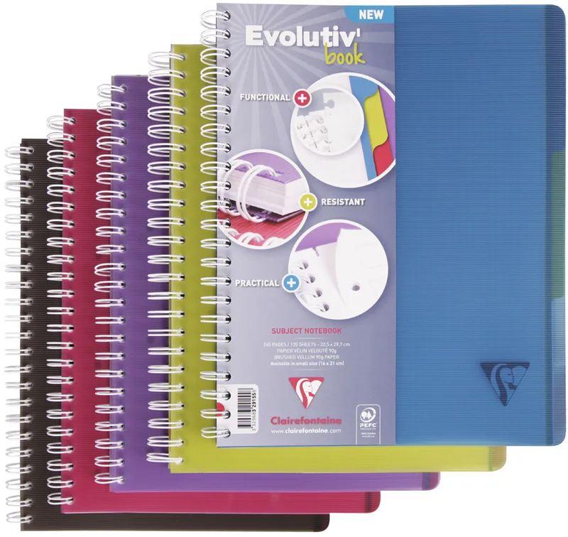 Collegeblock Evolutiv, book, A4+, kariert de Clairefontaine – photo produit