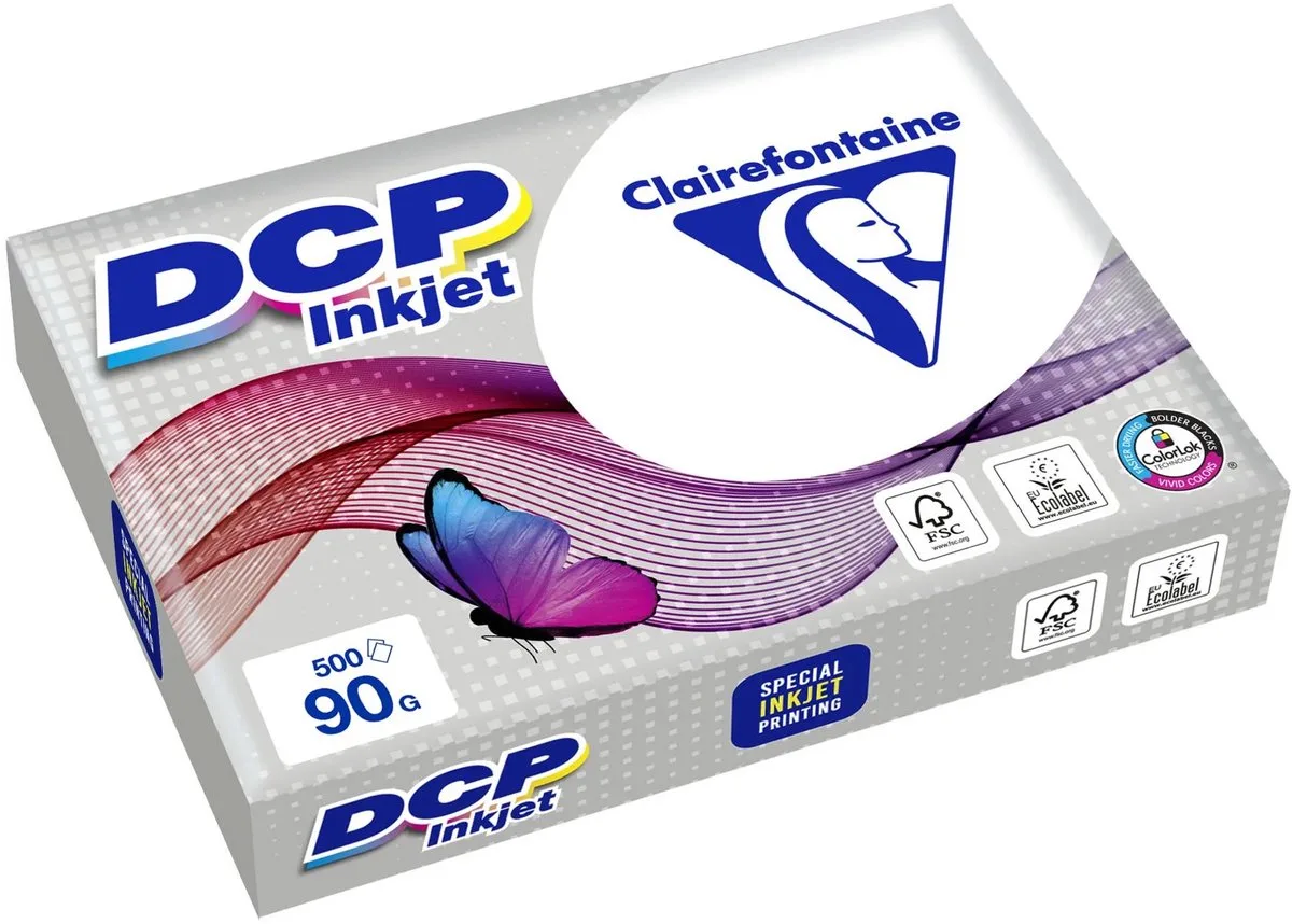 DCP inkjet- Presentatiepapier - A4 90g - 500 vel de Clairefontaine en Blanc – photo produit