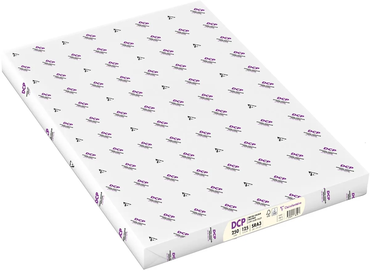 DCP presentatiepapier SRA3, 250 g, ivoor, pak van 125 vel de Clairefontaine – photo produit