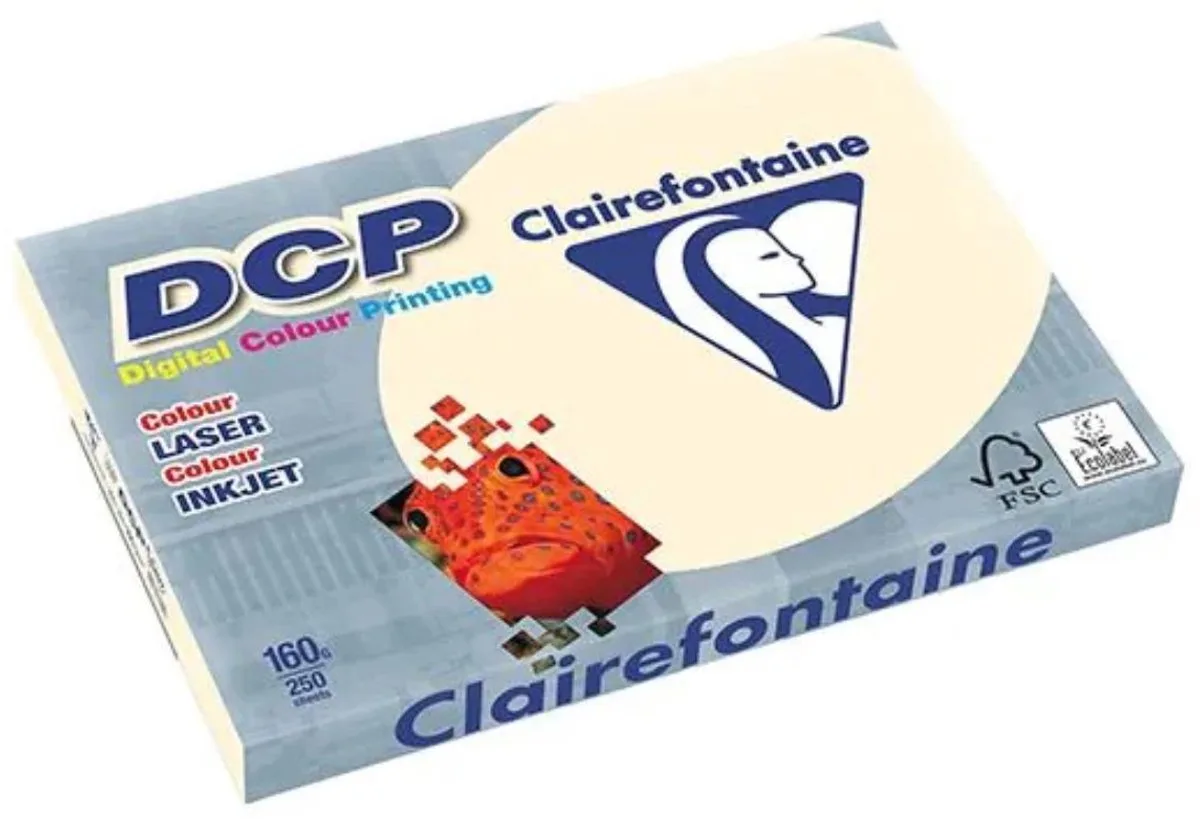 DCP Printpapier - Presentatiepapier - A3 - 160g - Ivoor - 250 vel de Clairefontaine en Blanc – photo produit
