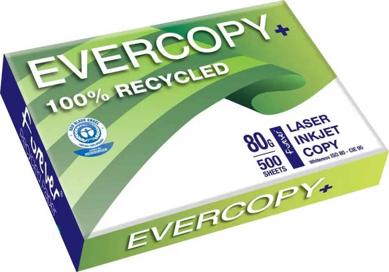 Evercopy+ 50048C Recycling Druckerpapier DIN A4 80 g/m² 500 Blatt van Clairefontaine – productfoto