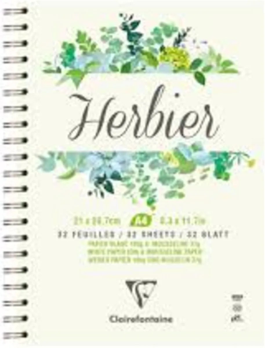 Herbarium Clairefontaine Ringband schrift - 24X32cm 180g - 32 sheets de Clairefontaine en Blanc – photo produit