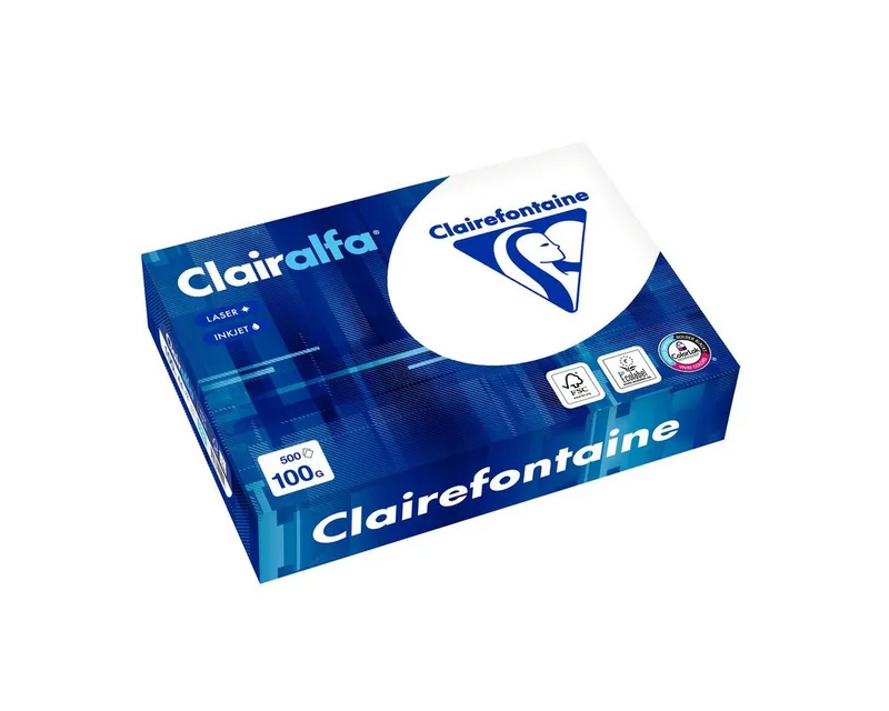 Kopierpapier Clairefontaine Kopierpapier 100g/m² weiß DIN A4 500 Blatt de Clairefontaine – photo produit