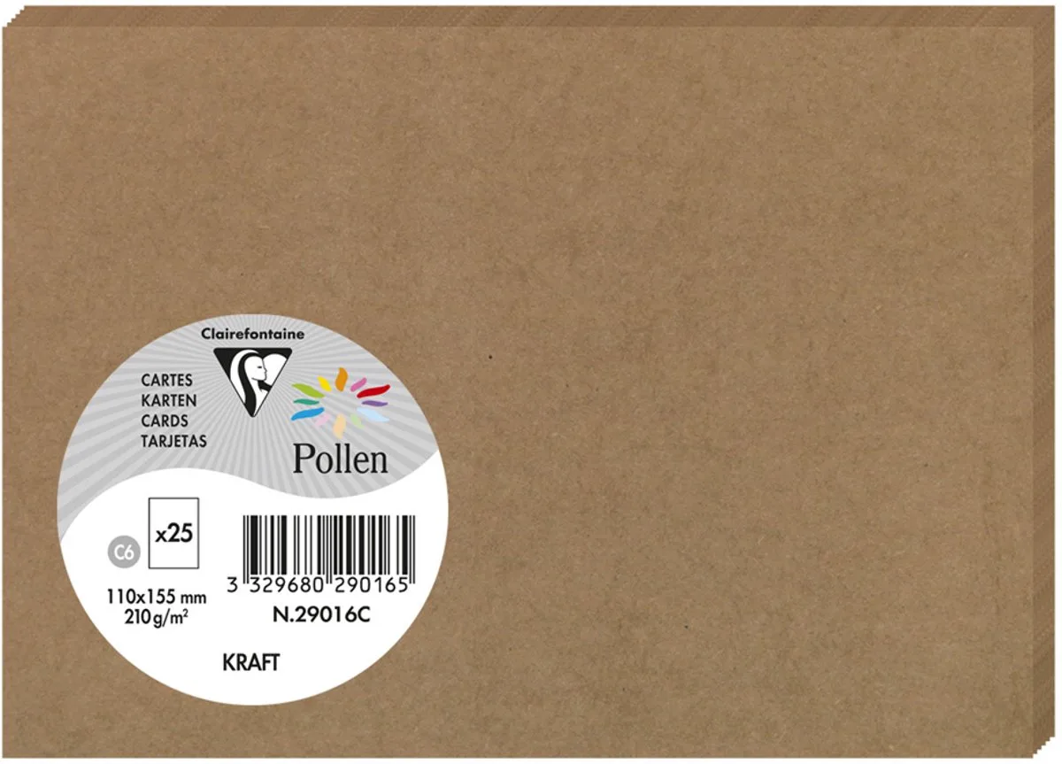 kraftpapieren envelop C6 de Clairefontaine en Marron – photo produit