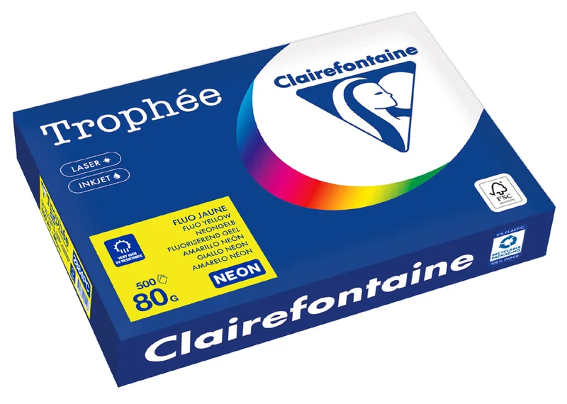 Multifunktionspapier Trophée, A3, neonrosa fra Clairefontaine – produktbillede