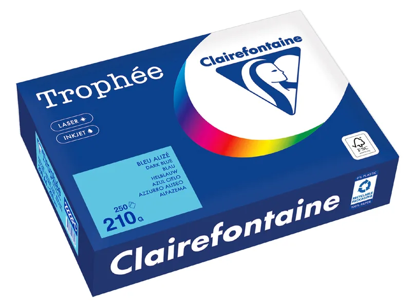 Multifunktionspapier Trophée, A4, blau von Clairefontaine – Produktfoto