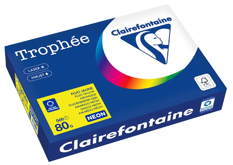 Multifunktionspapier Trophée, A4, neonorange de Clairefontaine – photo produit