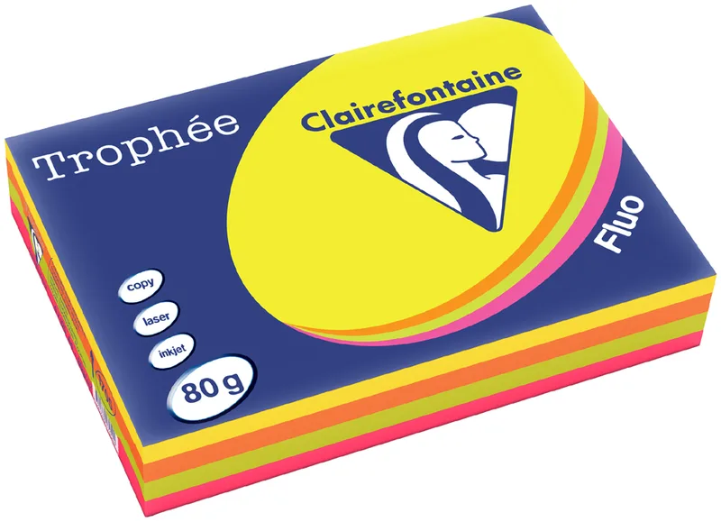 Multifunktionspapier Trophée, A4, sortiert fra Clairefontaine – produktbillede