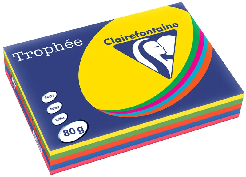 Multifunktionspapier Trophée, A4, sortiert de Clairefontaine – photo produit