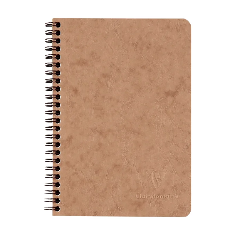 Nomaddict (Age Bag) carnet reliure intégrale à poches 14,8x21cm 120p détaché ligné tabac von Clairefontaine – Produktfoto