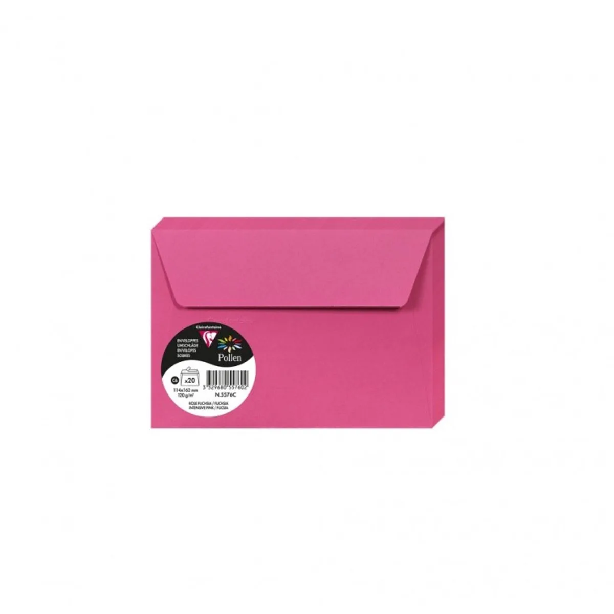 Pollen - Enveloppe - C6 - 114x162mm - Intensief Roze - 20 Stuks by Clairefontaine in Fuchsia – product photo