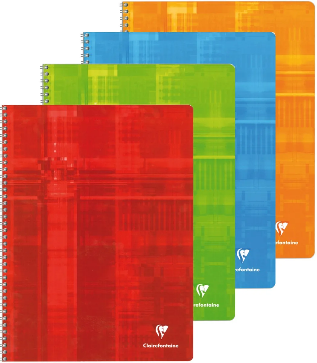 ringgebonden notitieboek, geruit 5x5 mm van Clairefontaine in Zwart – productfoto