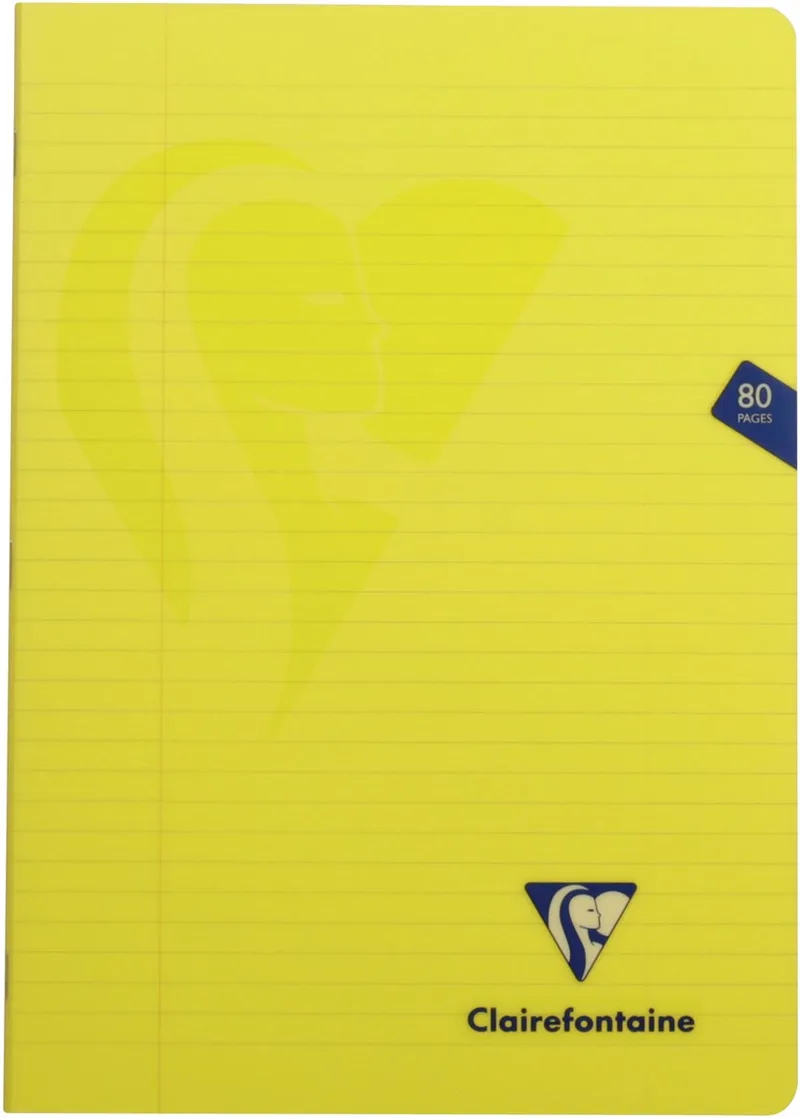 schrift mimesys voor ft A4, 80 bladzijden, kaft in PP, gelijnd, geassorteerde kleuren by Clairefontaine – product photo