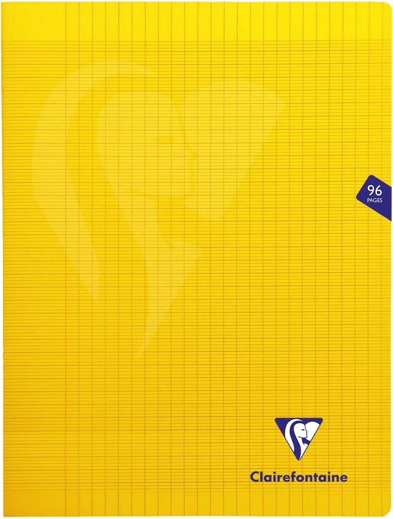 schrift Mimesys voor ft A4+, 96 bladzijden, kaft in PP, seyès, geel by Clairefontaine – product photo