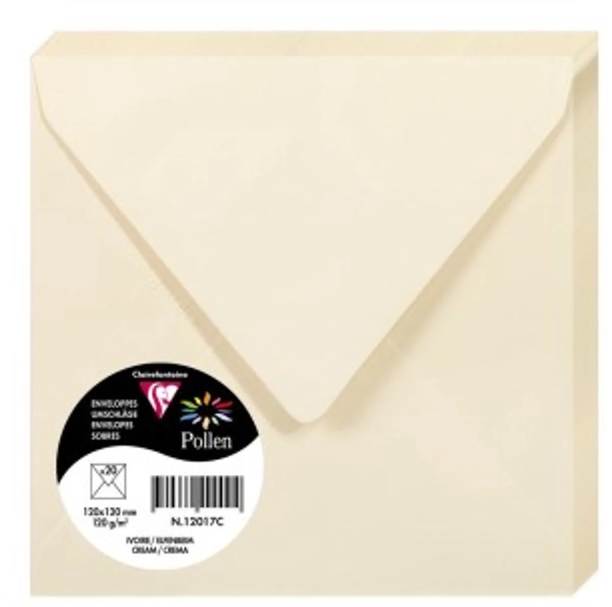 Stuifmeel van Clairefontaine enveloppe 120 mm, ivoorkleurig van Clairefontaine in Ivoor – productfoto