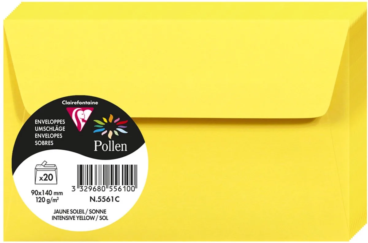 Stuifmeel van Clairefontaine enveloppe 90x140 mm, koala grijs de Clairefontaine – photo produit