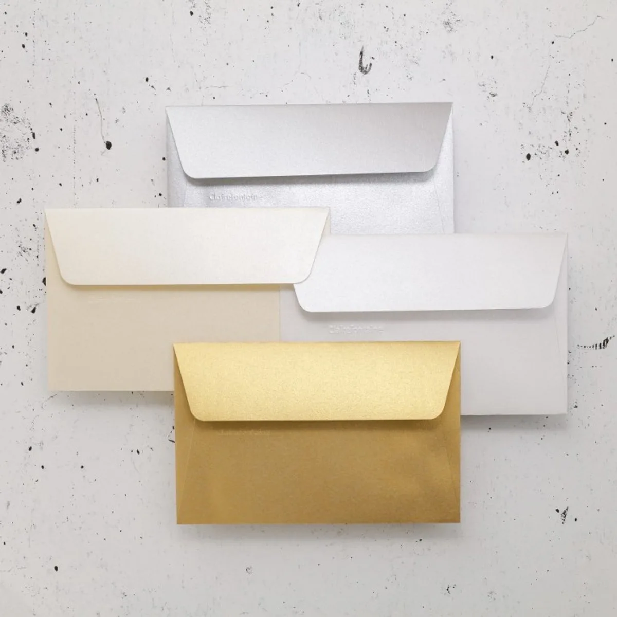 Stuifmeel van Clairefontaine enveloppe 90x140 mm de Clairefontaine en Argent – photo produit