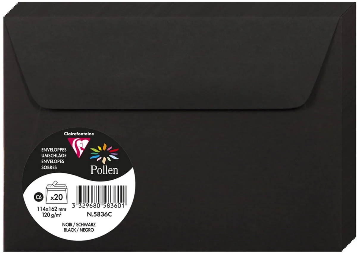 Stuifmeel van Clairefontaine enveloppe C6 van Clairefontaine in Parelmoerwit – productfoto