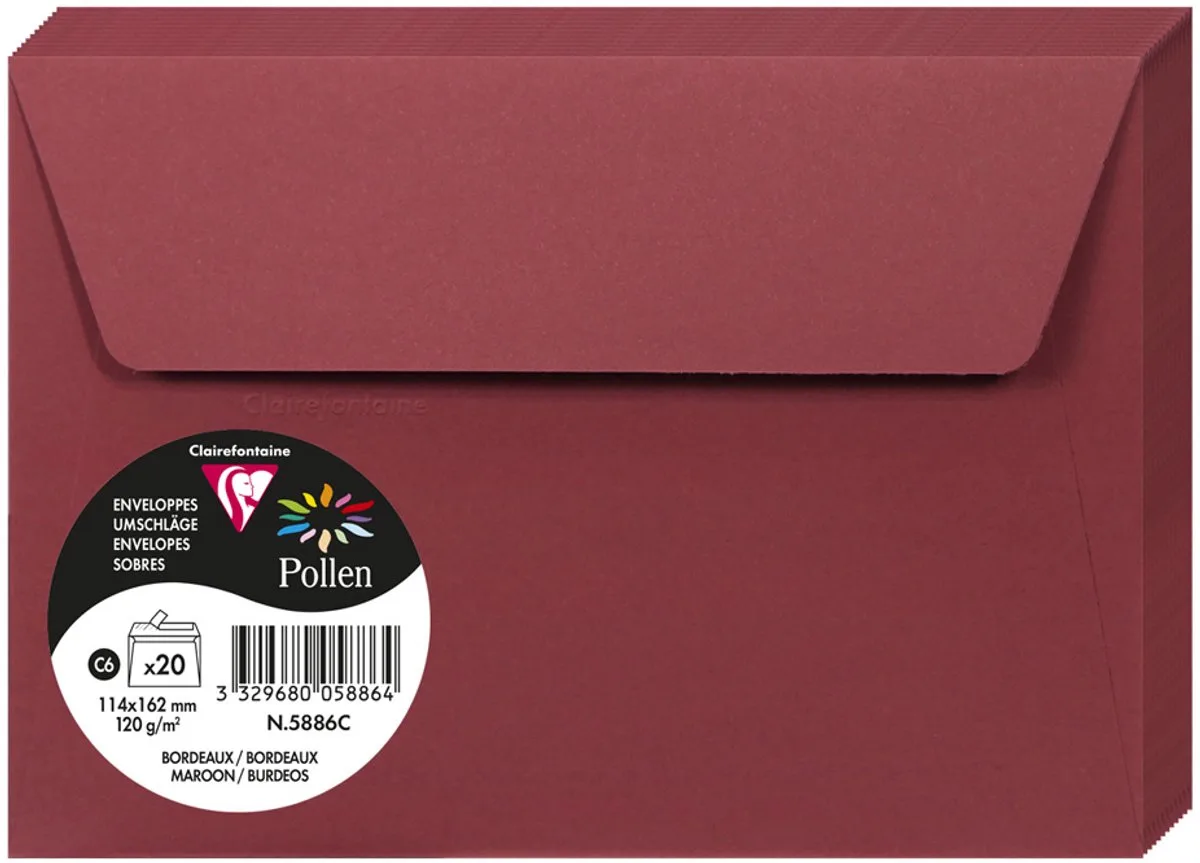Stuifmeel van Clairefontaine enveloppe C6 van Clairefontaine in Wit – productfoto