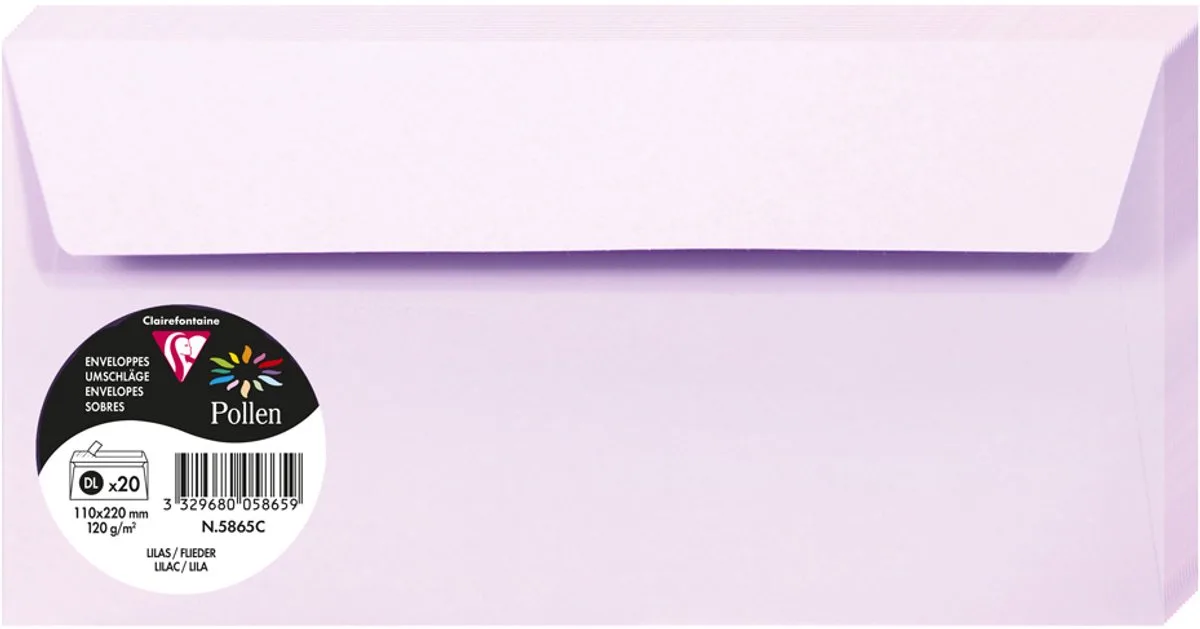 Stuifmeel van Clairefontaine enveloppe DL, wit de Clairefontaine – photo produit
