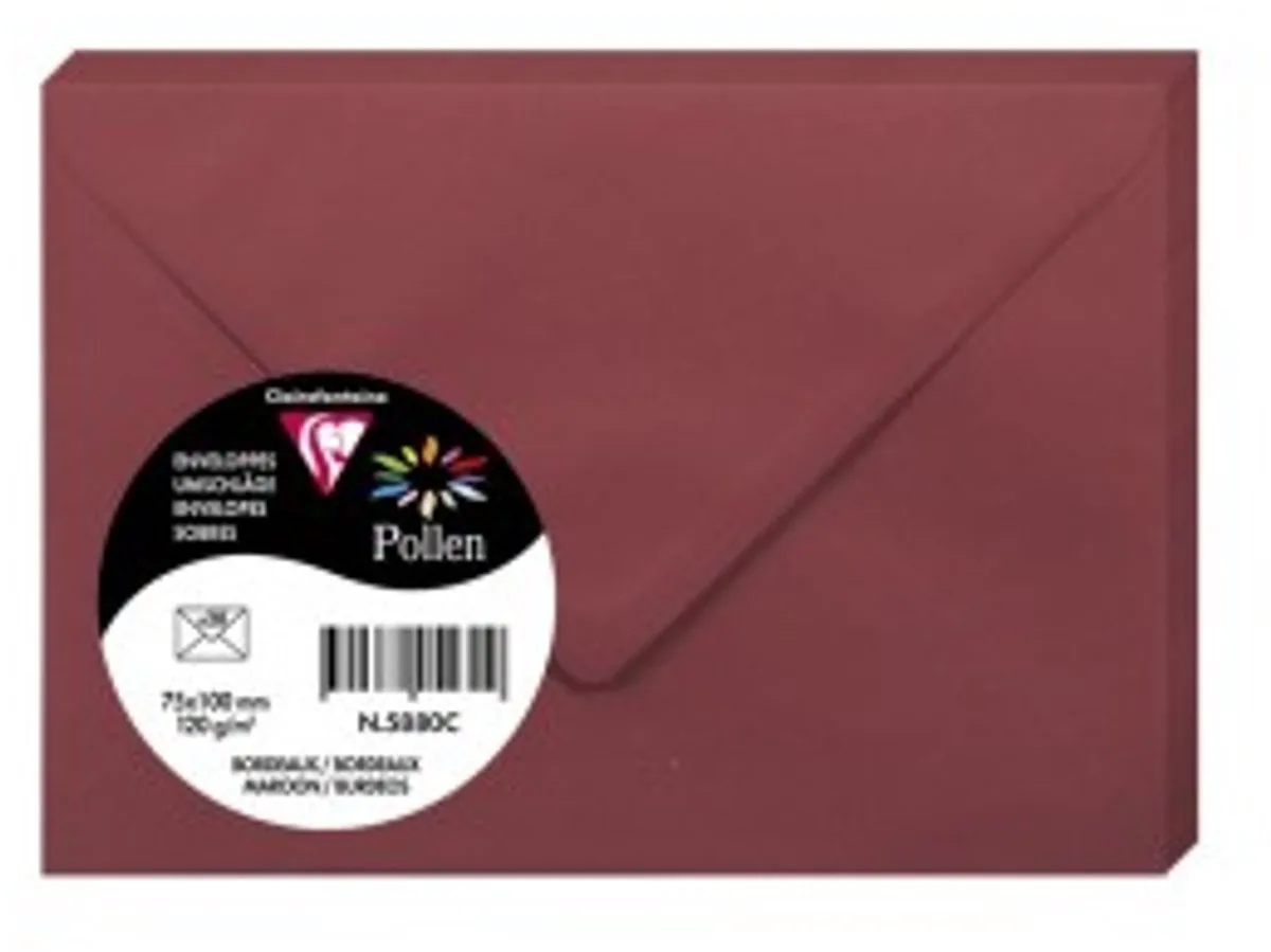 Stuifmeel van Clairefontaine enveloppe mini von Clairefontaine in Bordeaux – Produktfoto