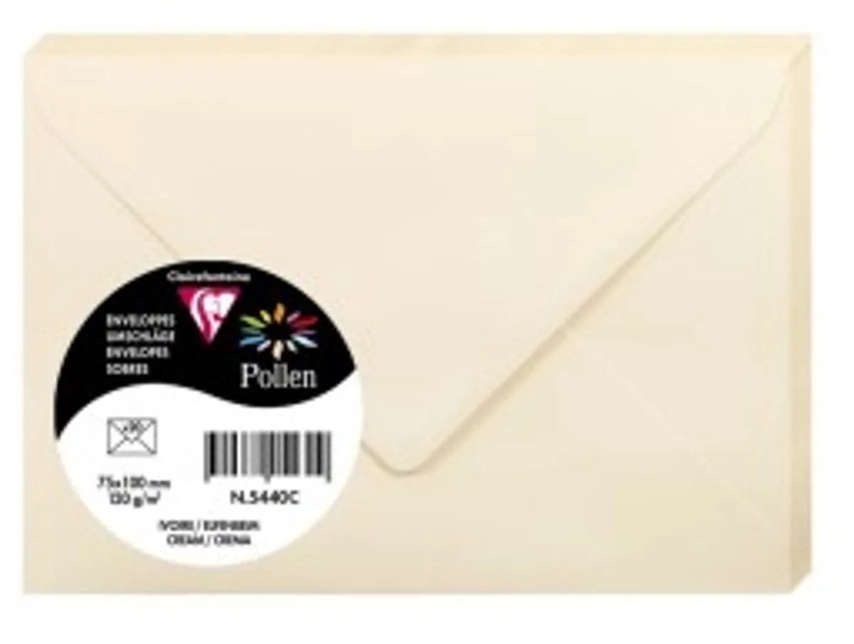 Stuifmeel van Clairefontaine enveloppe mini von Clairefontaine in Elfenbein – Produktfoto