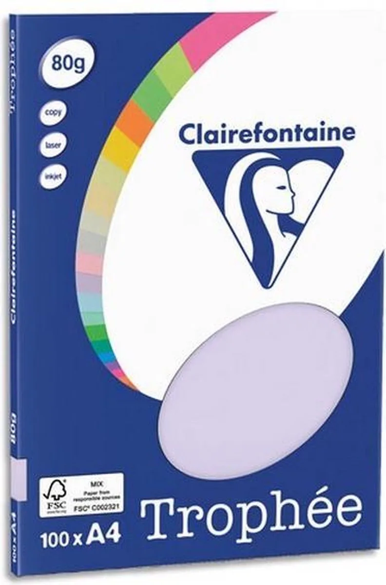 Trophée 80 grams papier - 100 vel A4 by Clairefontaine in Purple – product photo