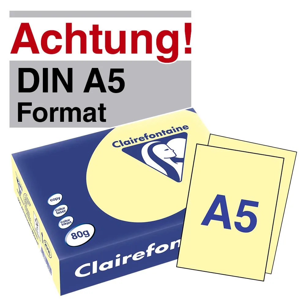 Trophée DIN A5 gelb 80 g/m² von Clairefontaine – Produktfoto