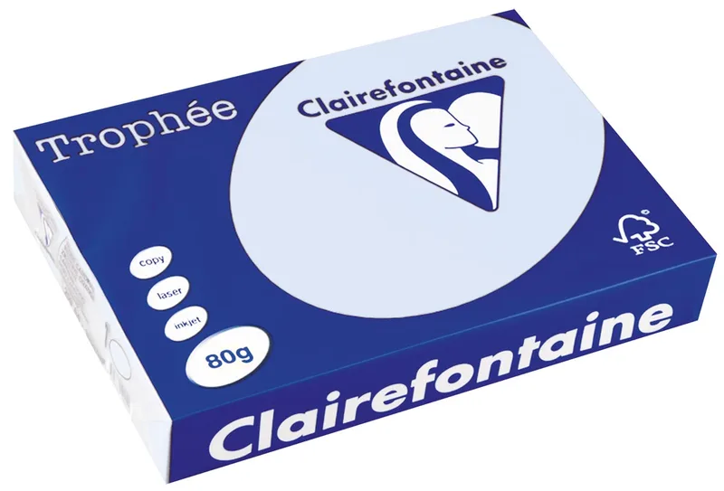 Trophée gekleurd papier, A4, 80 g, 500 vel, azuurblauw by Clairefontaine – product photo