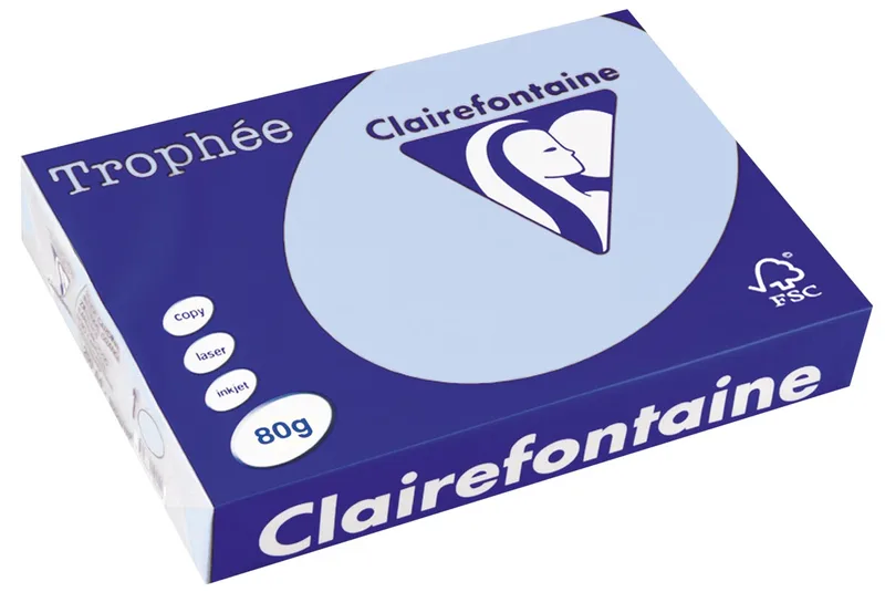 Trophée gekleurd papier, A4, 80 g, 500 vel, blauw by Clairefontaine – product photo