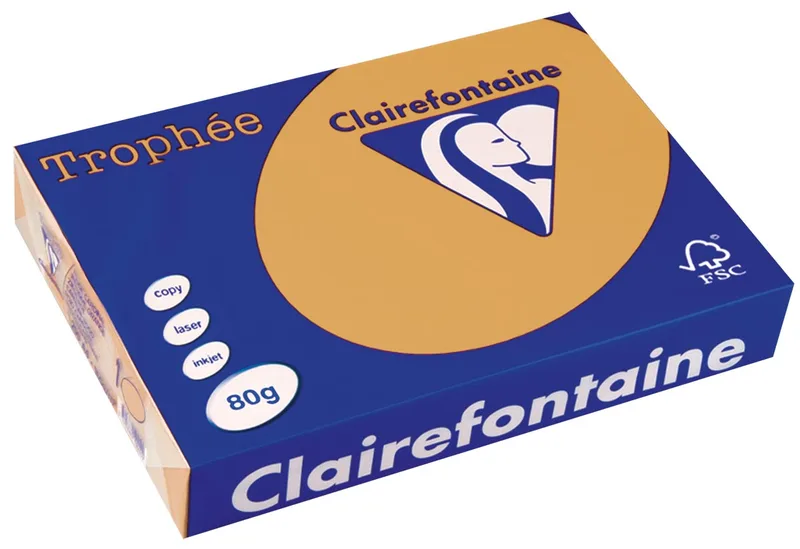 Trophée gekleurd papier, A4, 80 g, 500 vel, mokkabruin fra Clairefontaine – produktbillede