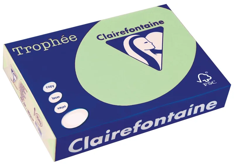Trophée gekleurd papier, A4, 80 g, 500 vel, natuurgroen van Clairefontaine – productfoto
