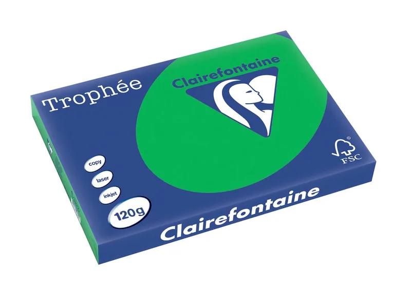 Trophée Intens, gekleurd papier, A3, 120 g, 250 vel, bijartgroen by Clairefontaine – product photo