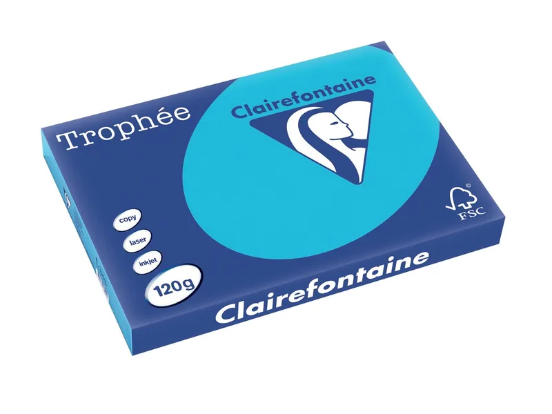 Trophée Intens, gekleurd papier, A3, 120 g, 250 vel, koningsblauw by Clairefontaine – product photo