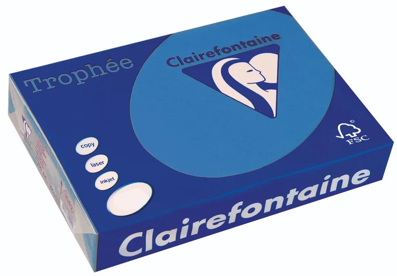 Trophée Intens, gekleurd papier, A3, 120 g, 250 vel, turkoois by Clairefontaine – product photo