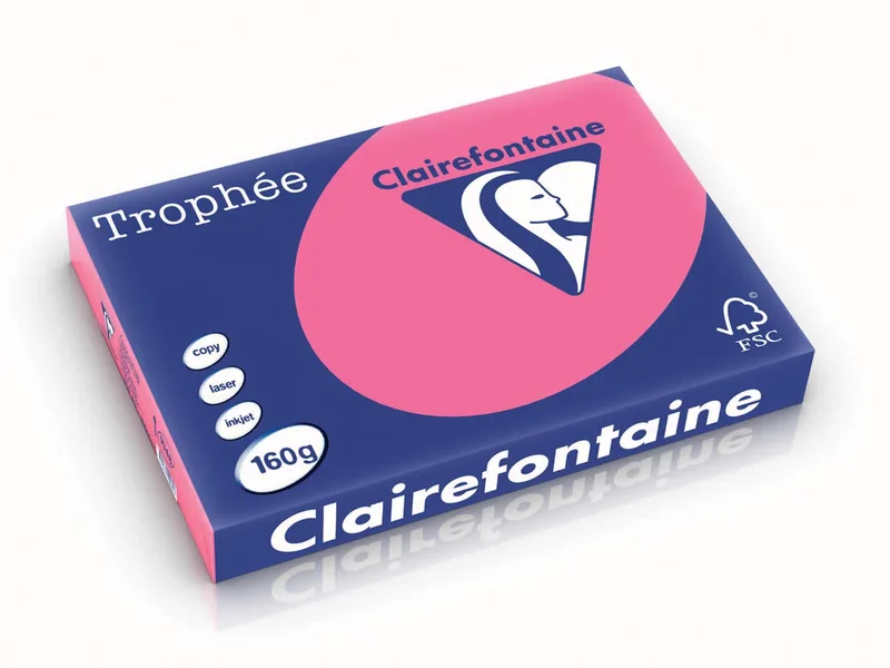 Trophée Intens, gekleurd papier, A3, 160 g, 250 vel, fuchsia von Clairefontaine – Produktfoto