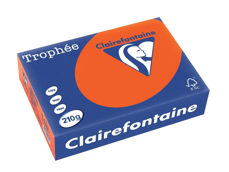 Trophée Intens, gekleurd papier, A4, 210 g, 250 vel, kardinaalrood von Clairefontaine – Produktfoto