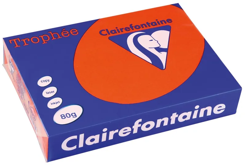 Trophée Intens, gekleurd papier, A4, 80 g, 500 vel, kardinaal rood van Clairefontaine – productfoto