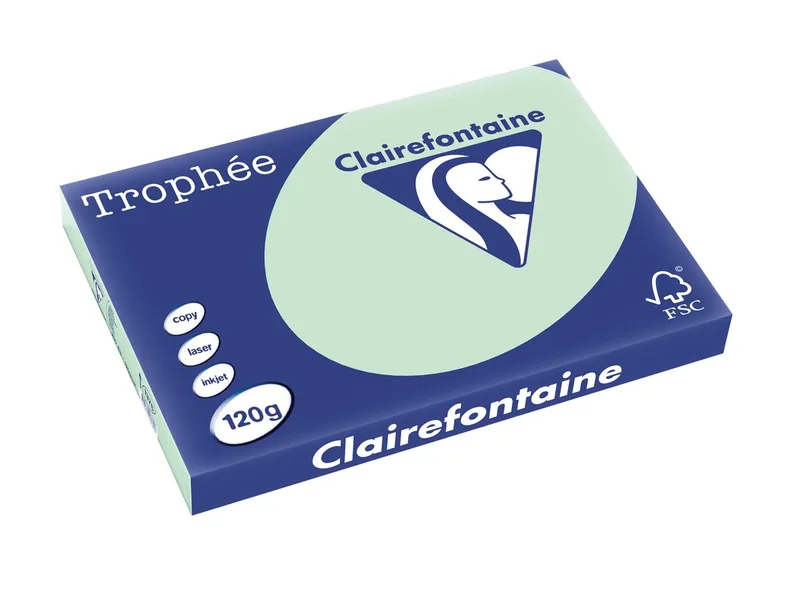 Trophée Pastel, gekleurd papier, A3, 120 g, 250 vel, groen by Clairefontaine – product photo