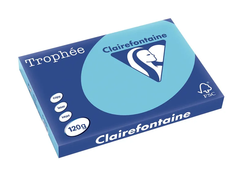 Trophée Pastel, gekleurd papier, A3, 120 g, 250 vel, helblauw by Clairefontaine – product photo