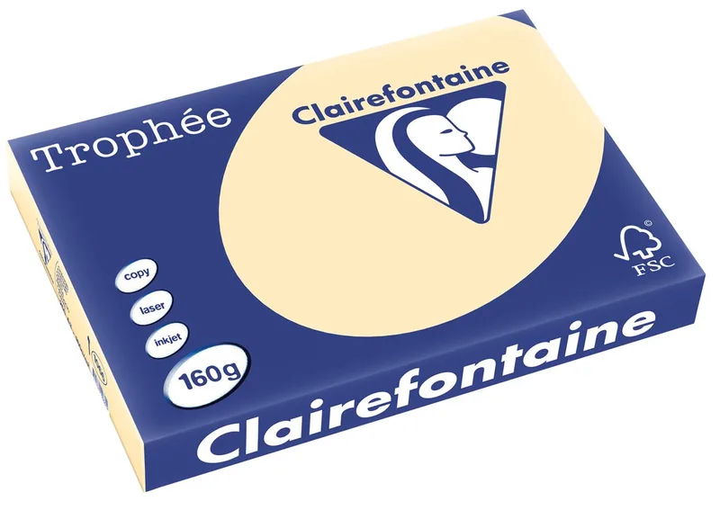 Trophée Pastel, gekleurd papier, A3, 160 g, 250 vel, gems van Clairefontaine – productfoto