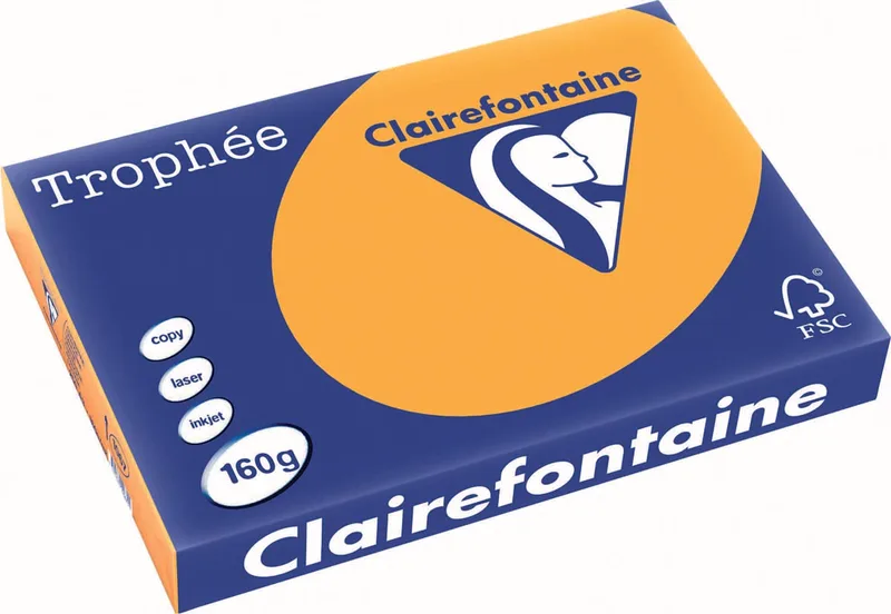 Trophée Pastel, gekleurd papier, A3, 160 g, 250 vel, oranje by Clairefontaine – product photo