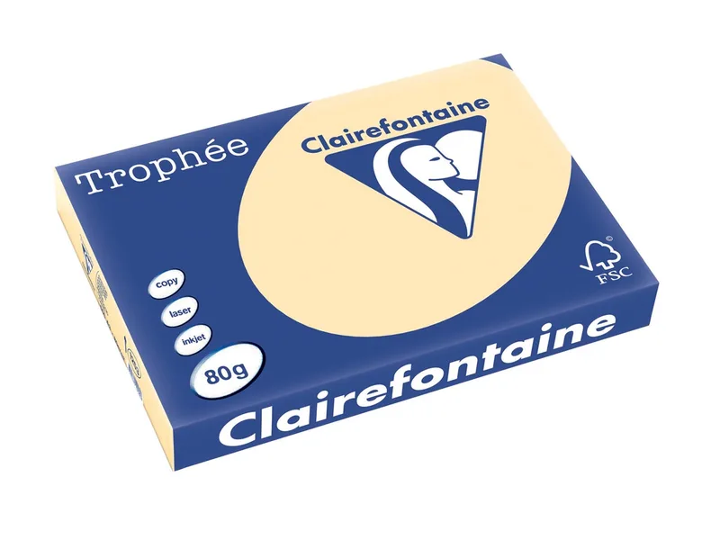 Trophée Pastel, gekleurd papier, A3, 80 g, 500 vel, gems von Clairefontaine – Produktfoto